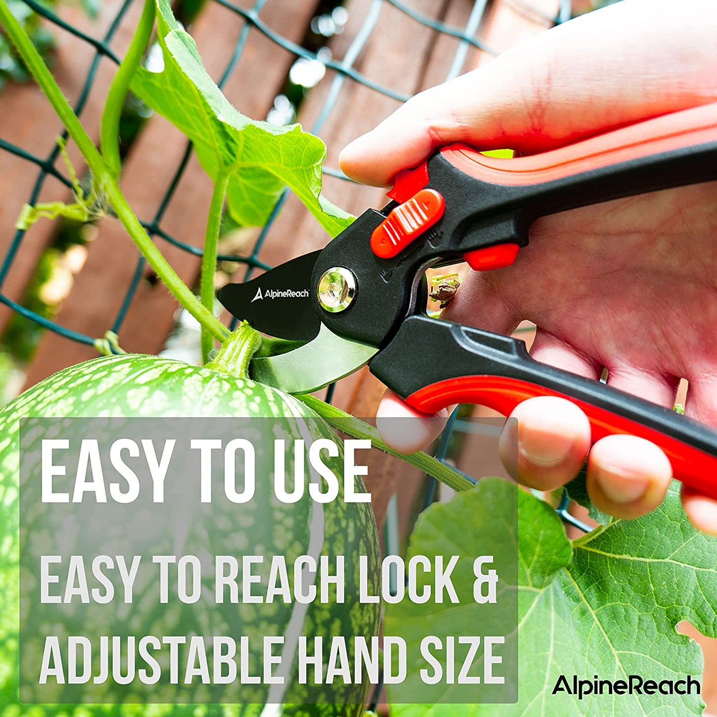 AlpineReach Adjustable Bypass Pruning Shears - AlpineReach