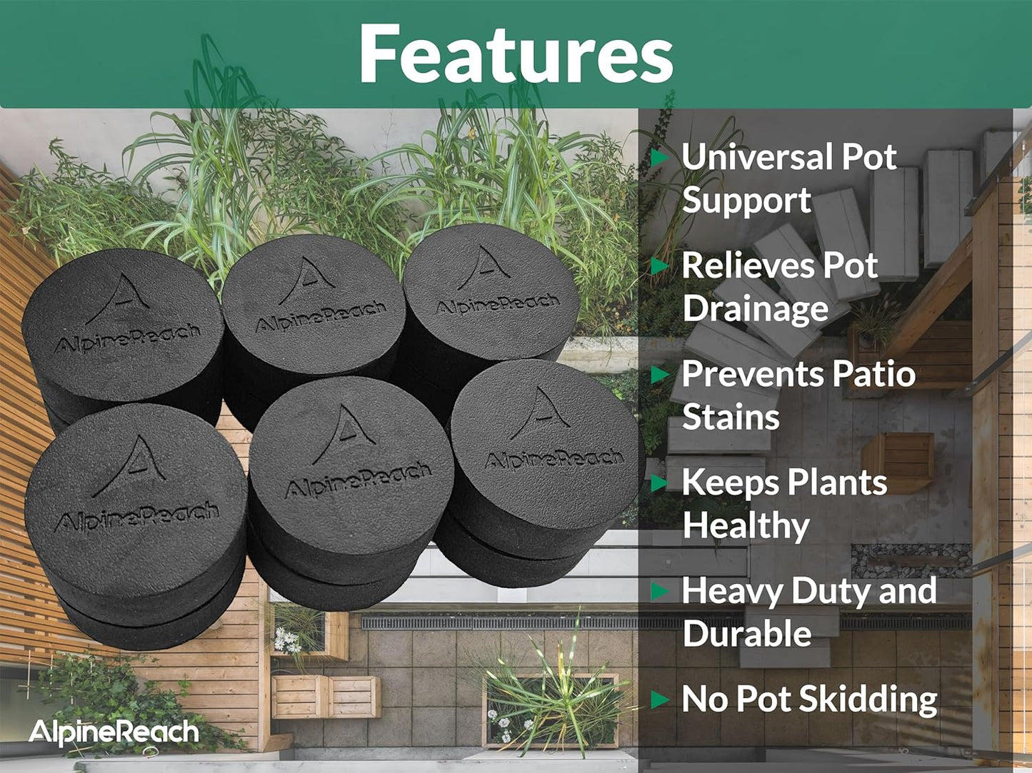 AlpineReach 20 Pack Pot Feet Risers & Adhesive Pads - AlpineReach