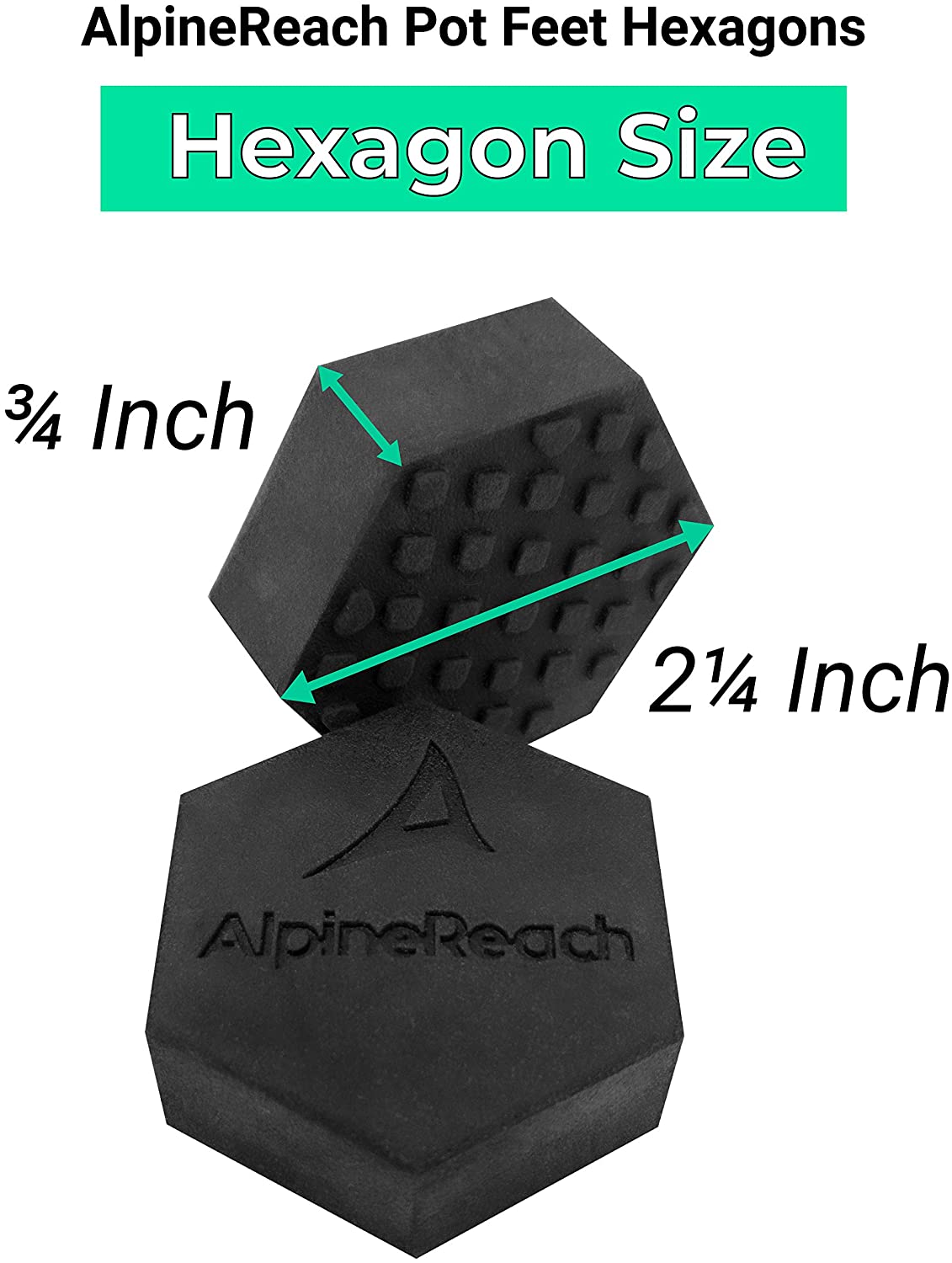 AlpineReach 20 Pack Pot Feet Hexagons & Adhesive Pads - AlpineReach